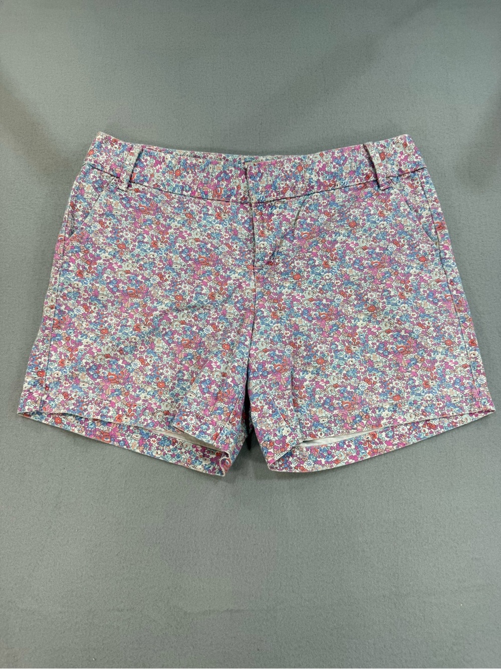 G.H. Bass & Co. Pink Floral Phlox Cotton Blend Shorts pockets